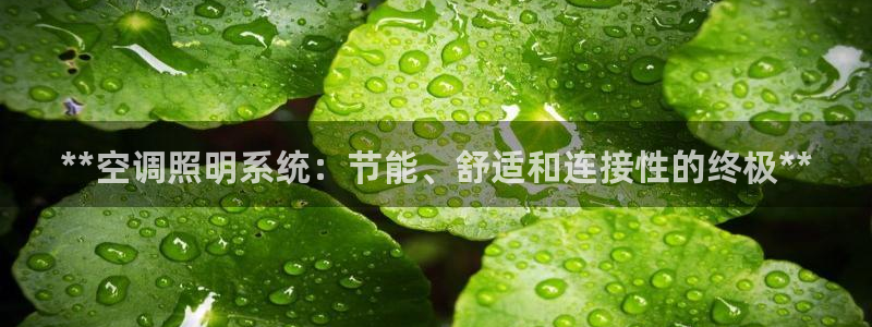 **空调照明系统：节能、舒适和连接性的终极**