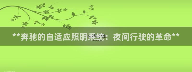 **奔驰的自适应照明系统：夜间行驶的革命**