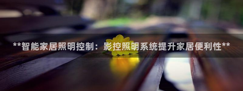 **智能家居照明控制：影控照明系统提升家居便利性**