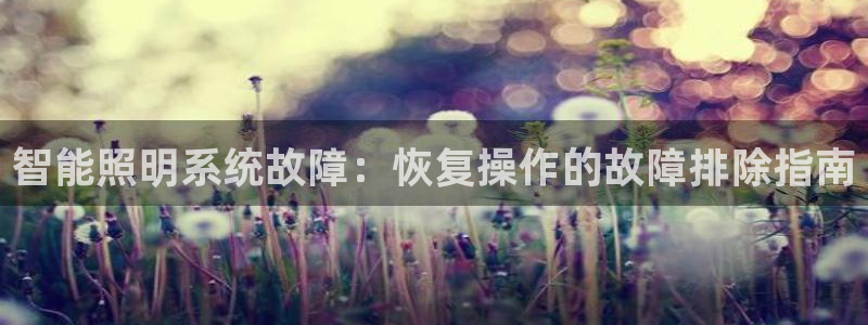 智能照明系统故障：恢复操作的故障排除指南