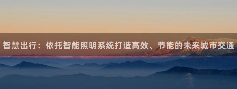 智慧出行：依托智能照明系统打造高效、节能的未来城市交通
