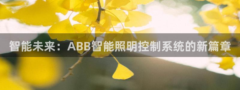 智能未来：ABB智能照明控制系统的新篇章