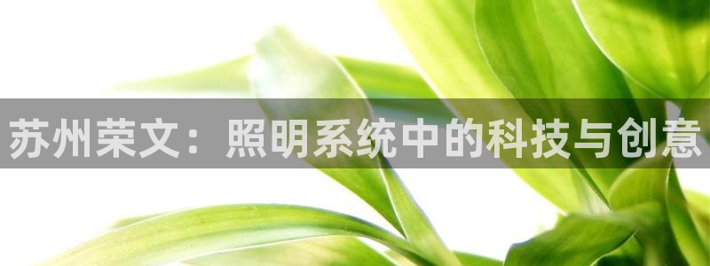 苏州荣文：照明系统中的科技与创意